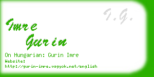 imre gurin business card